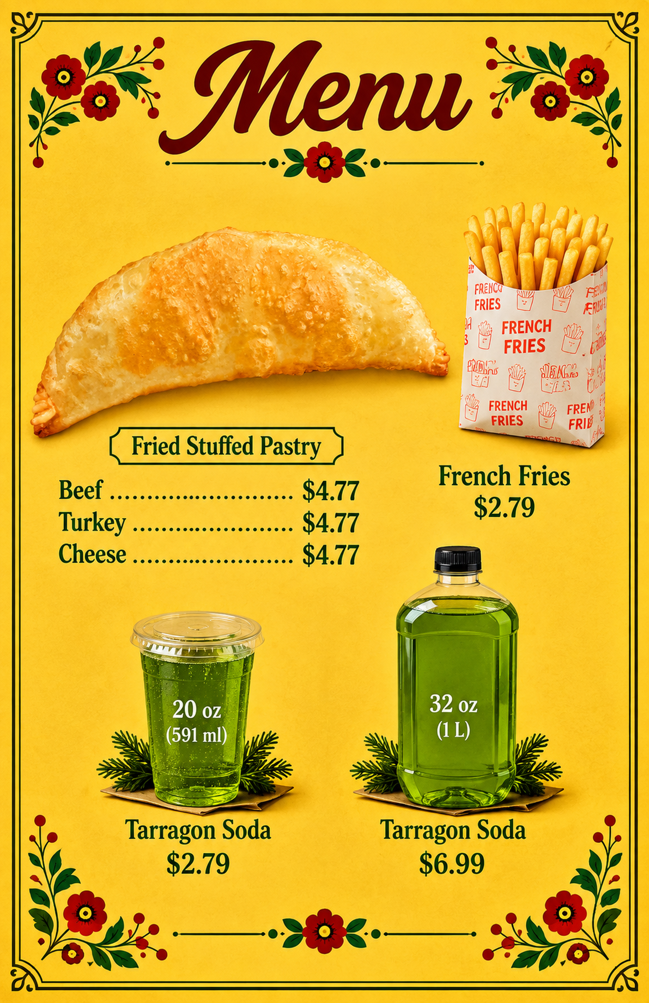 Menu poster