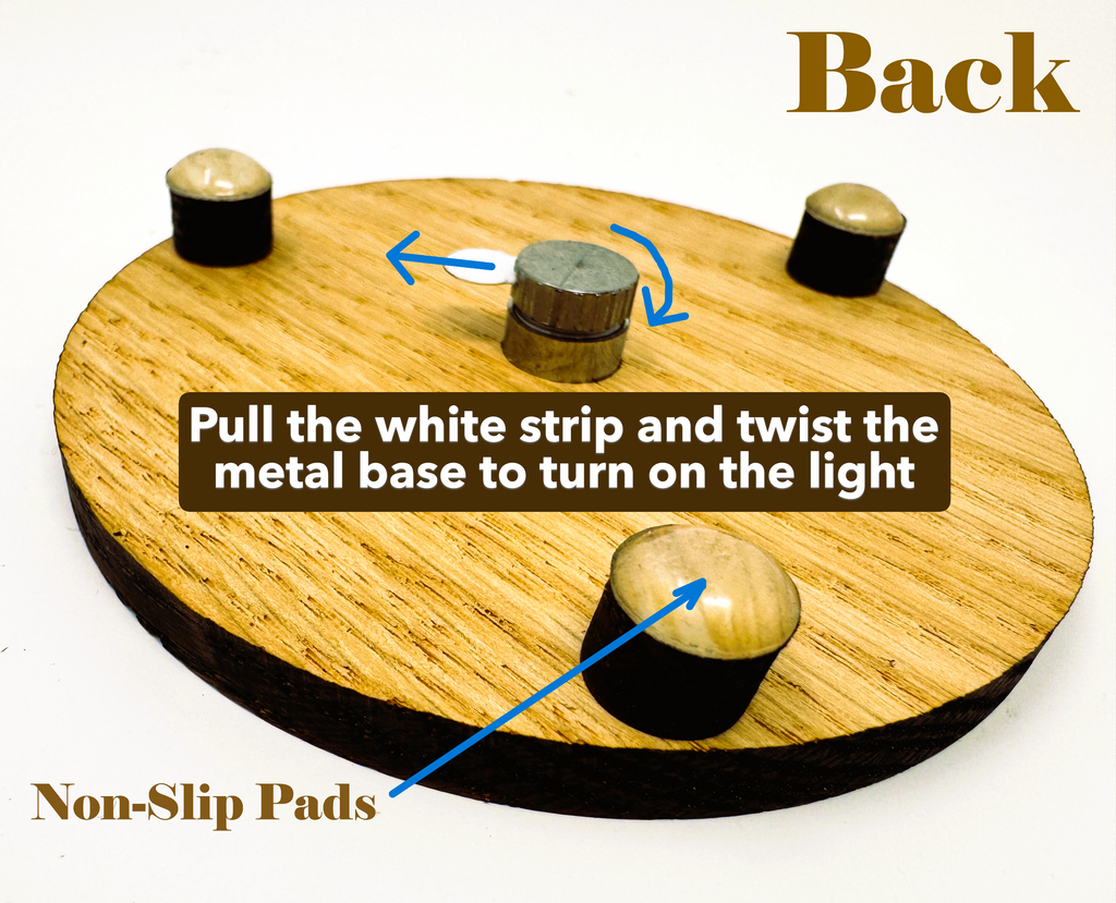 LED Drink Coasters Set of 2 (Wooden Gift Box)