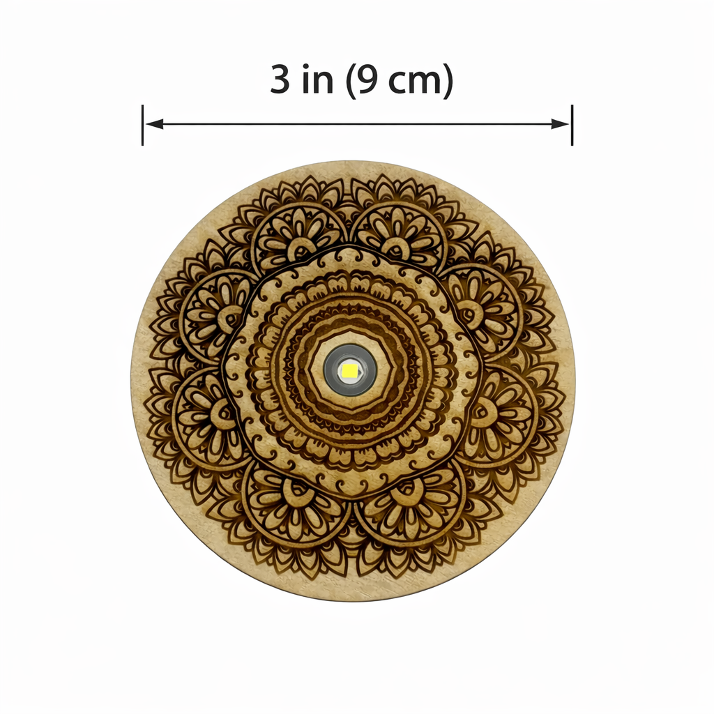 LED Drink Coasters Set of 2 (Wooden Gift Box)
