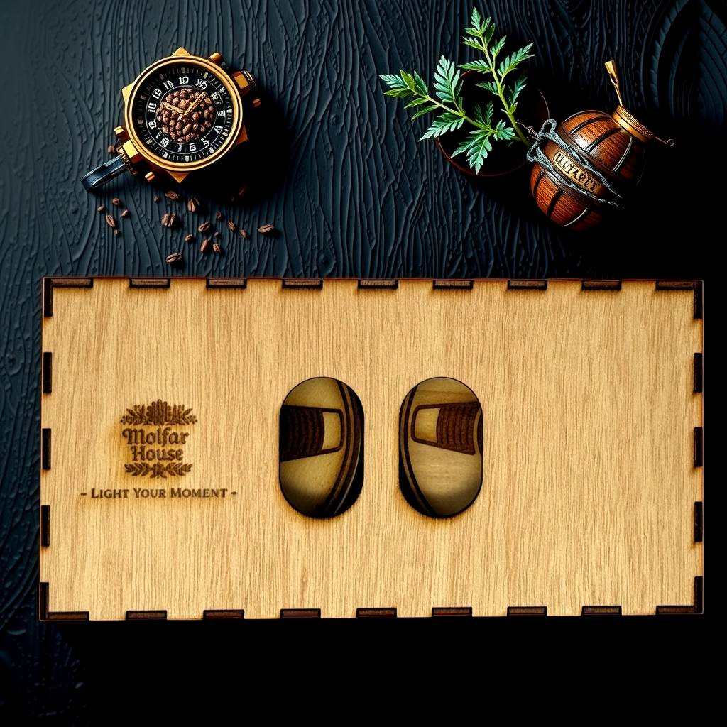 LED Drink Coasters Set of 2 (Wooden Gift Box)