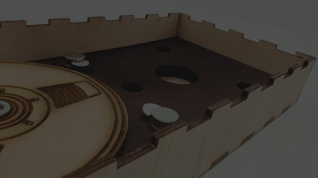 LED Drink Coasters Set of 2 (Wooden Gift Box)