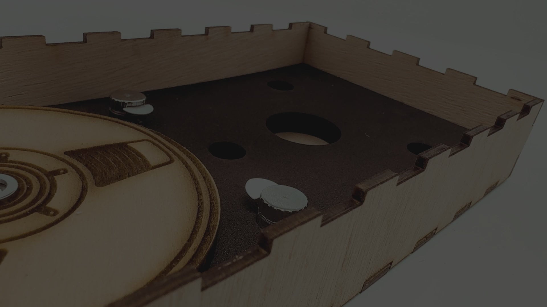 LED Drink Coasters Set of 2 (Wooden Gift Box)