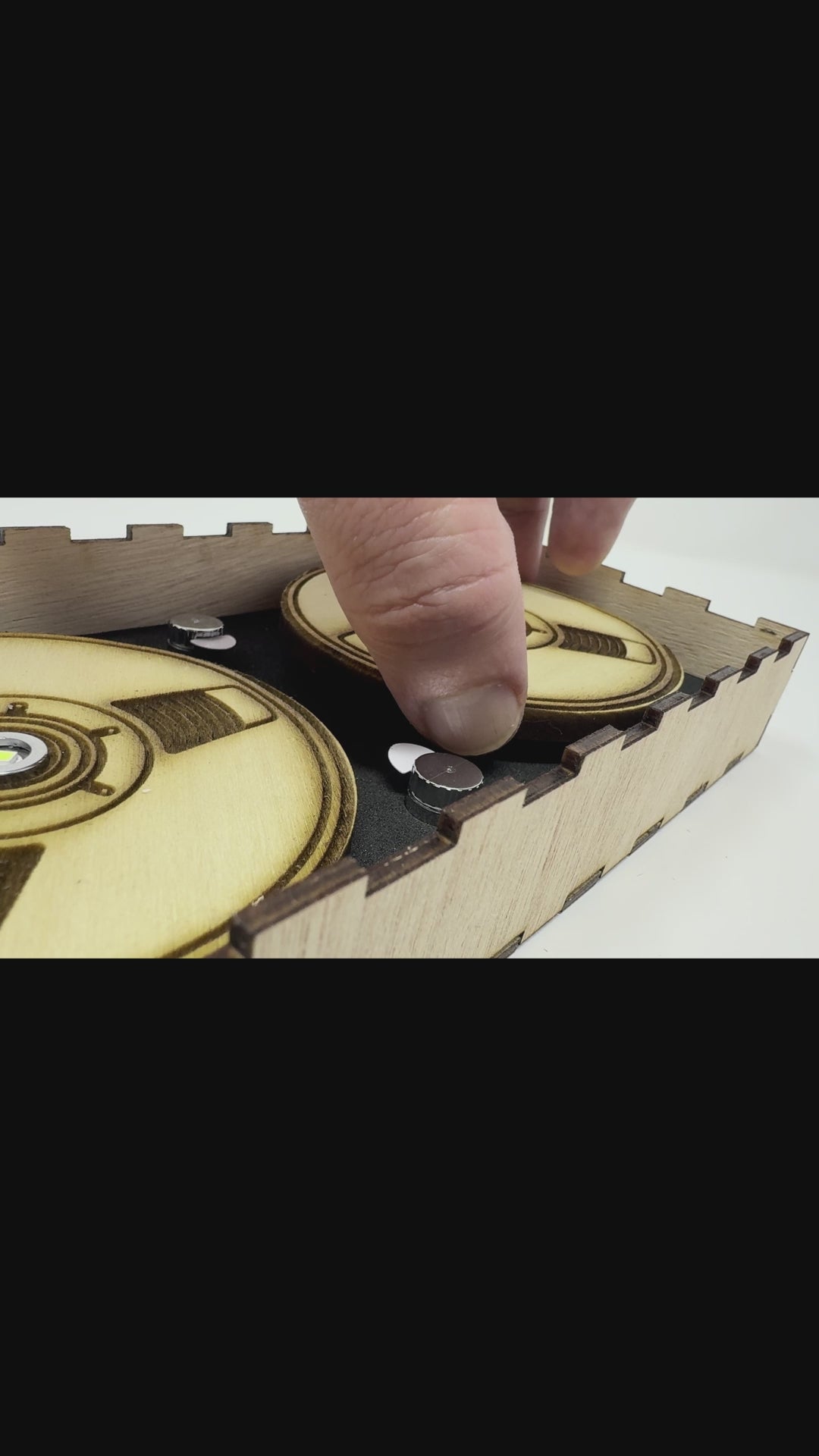 LED Drink Coasters Set of 2 (Wooden Gift Box)